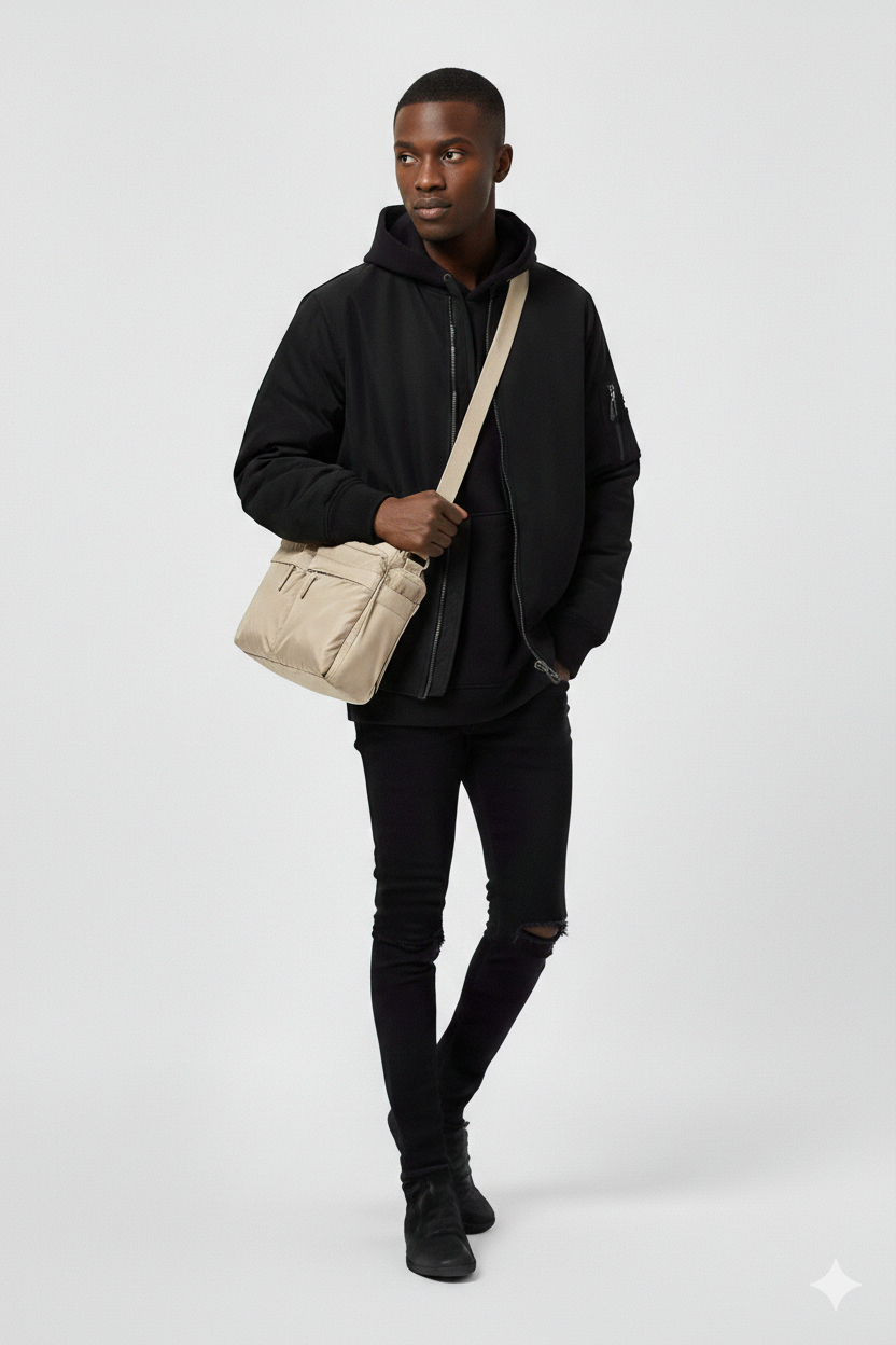 WARESCA | Utility Crossbody Bag | Beige