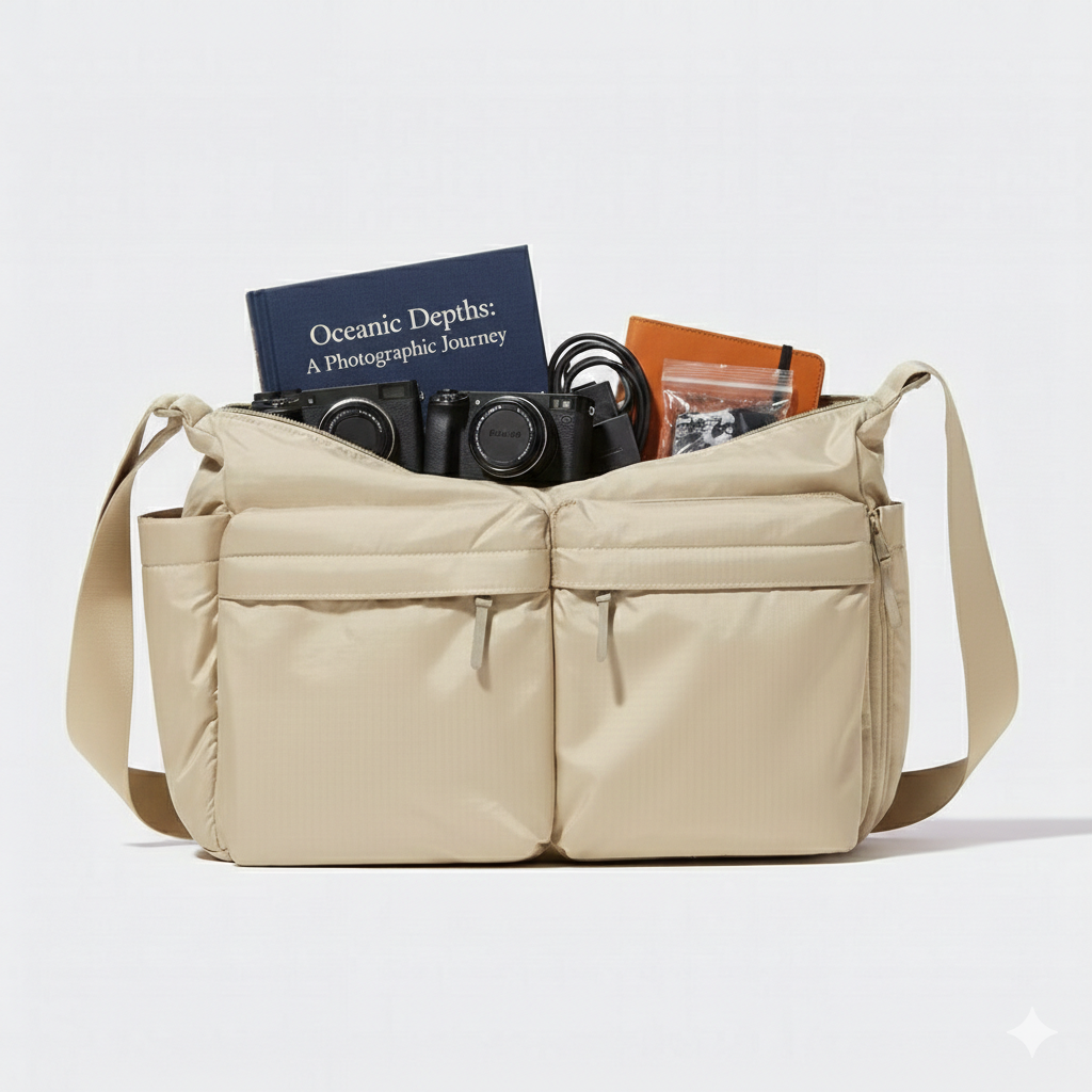 WARESCA | Utility Crossbody Bag | Beige
